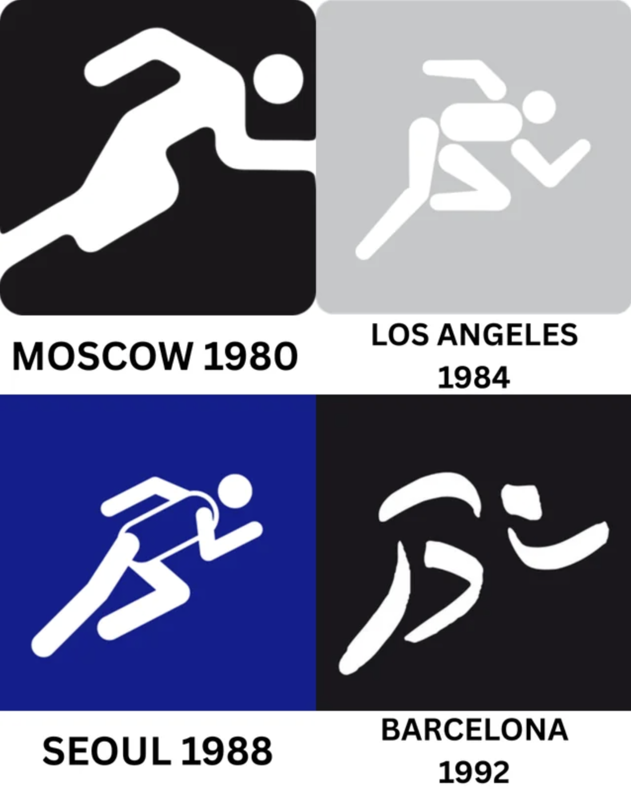 4 Different countries Olympic Sport Symbols