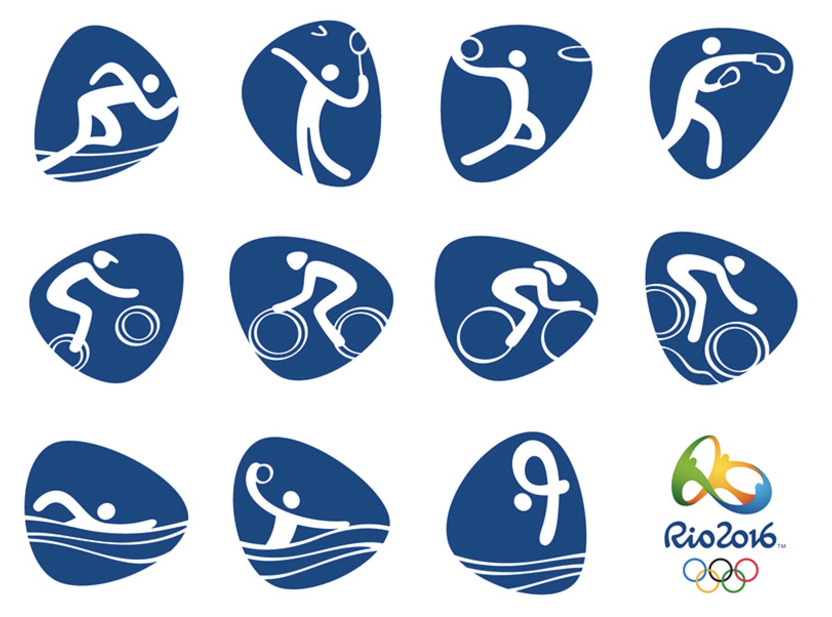 Rio 2016 Olympic Sport Symbols