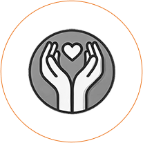 Image of 2 hands together holding a heart